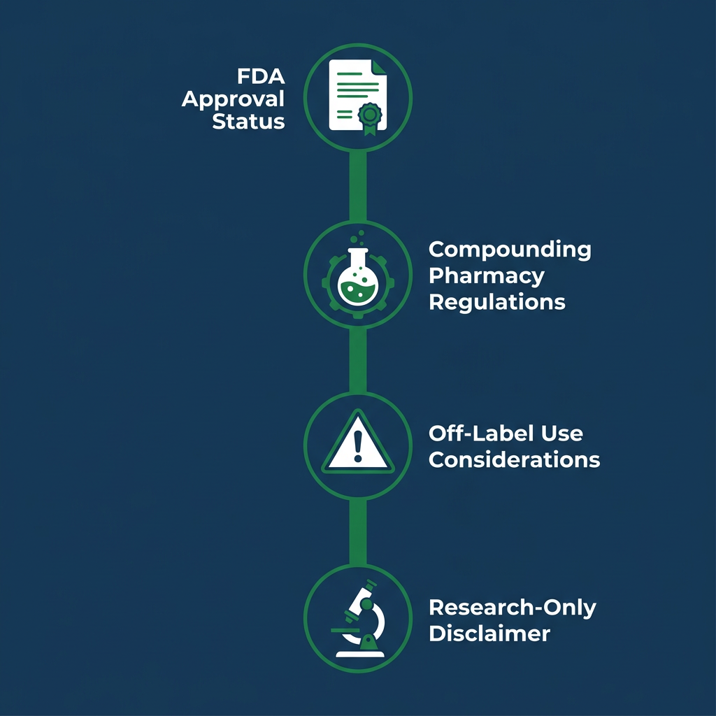 Timeline infographic of sermorelin FDA and compounding context